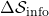 \[\Delta \mathcal{S}_{\text{info}}\]